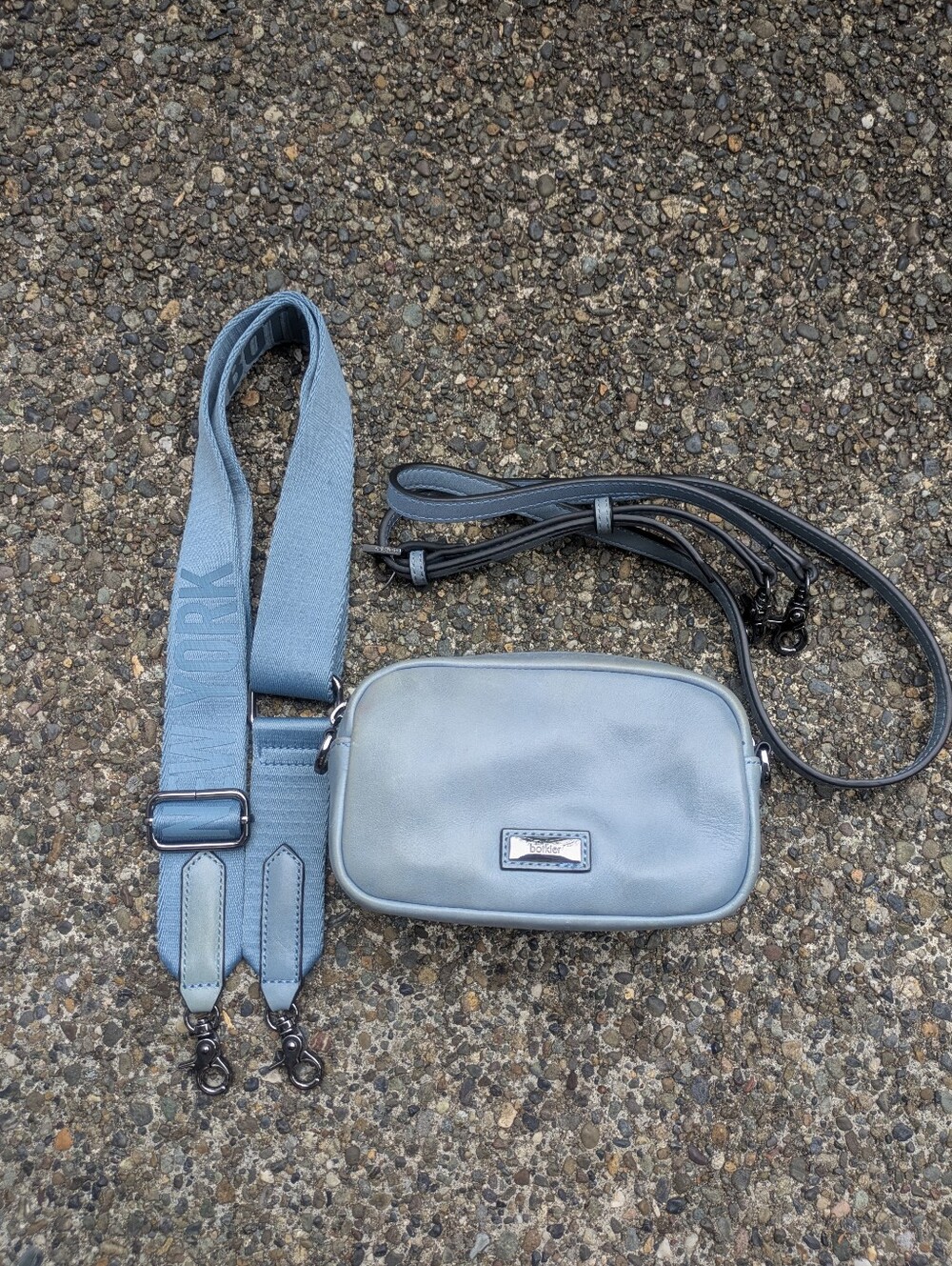 Botkier NY Bedford Blue Leather Crossbody Bag